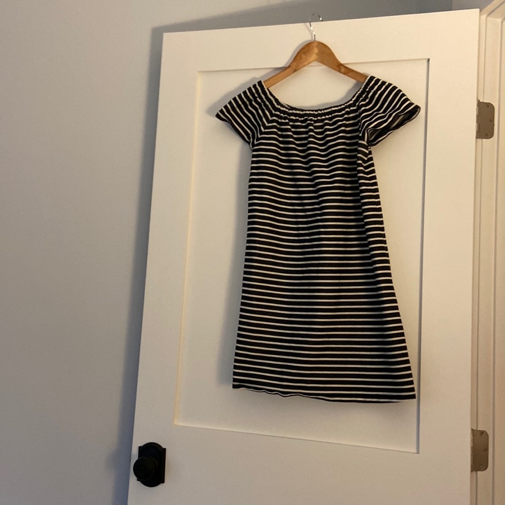 Madewell Striped Off-Shoulder Mini Dress Size S